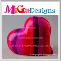 Wholesale Rainbow Heart Decoration Ceramic Custom Coin Bank